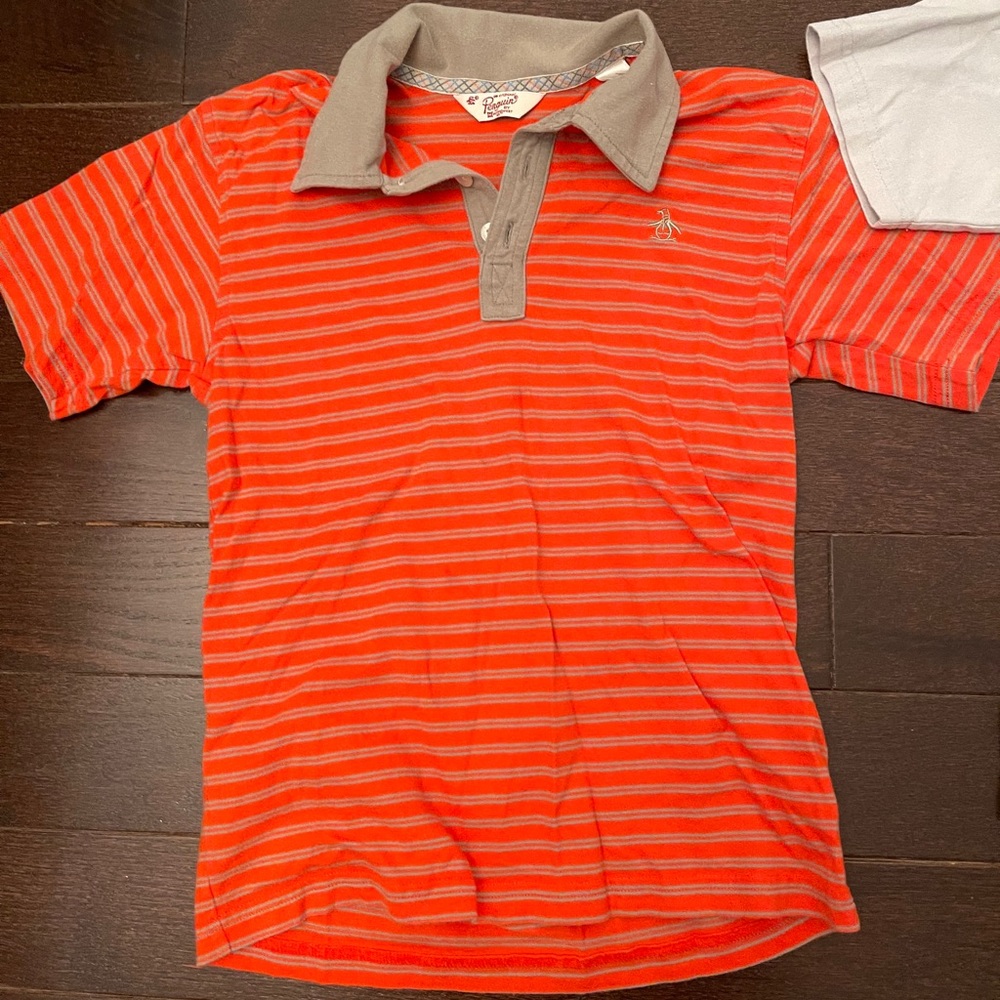 Two boys penguin size 7 polos